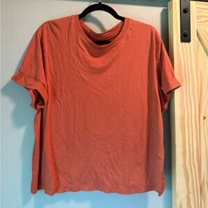 A New Day Solid Rust Short Sleeve T Shirt Women’s XXL